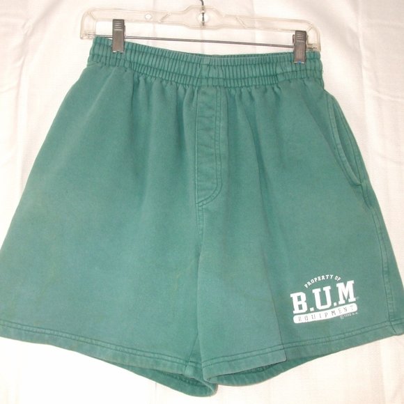 B.U.M Equipment Pants - B.U.M  Equipment Vintage Women's  90 Gym Green Shorts 6” Size Small Waist 24